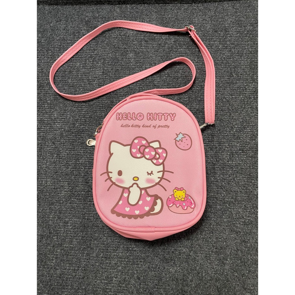 Sanrio Hello Kitty Pink Mini Backpack Crossbody Bag Convertible Faux Leather